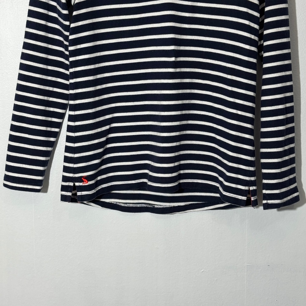 Joules Harbour Notch Neck Breton Striped Blue/White Long Sleeve Shirt US Size 6 - Picture 3 of 16